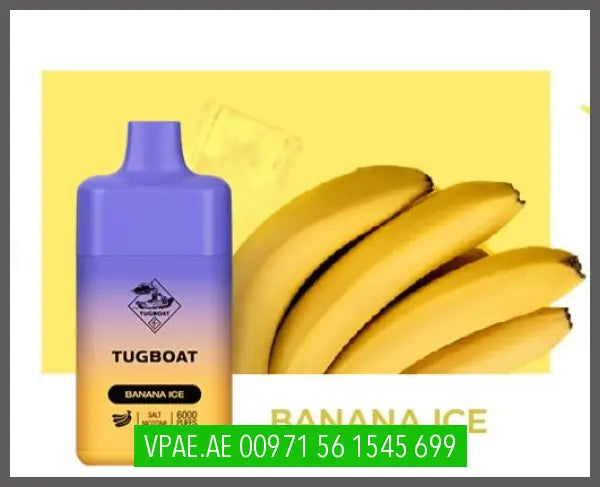 Banana Ice Tugboat Box 6000Puffs Disposable Rechargeable OV Store Arab Emirates Tugboat