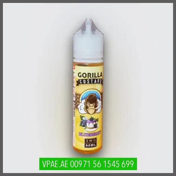 BLUEBERRY BY GORILLA CUSTARD ELIQUID 60ML OV Store Arab Emirates GORILLA CUSTARD