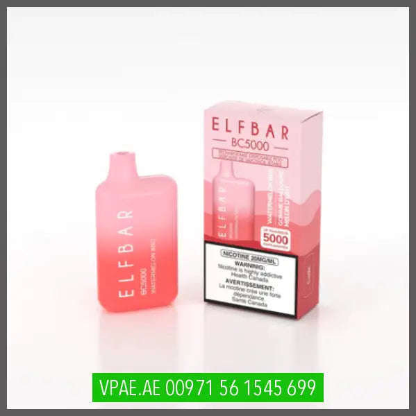 ELF BAR BC5000 RECHARGEABLE DISPOSABLE WATERMELON BUBBLE GUM OV Store Arab Emirates ELF BAR