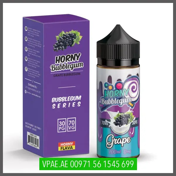 Horny Bubblegum Grape 100ML OV Store Arab Emirates Horny