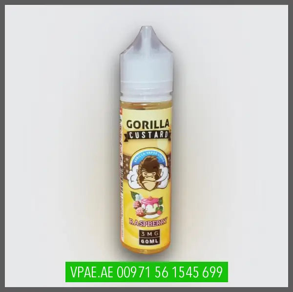RASPBERRY BY GORILLA CUSTARD ELIQUID 60ML OV Store Arab Emirates GORILLA CUSTARD