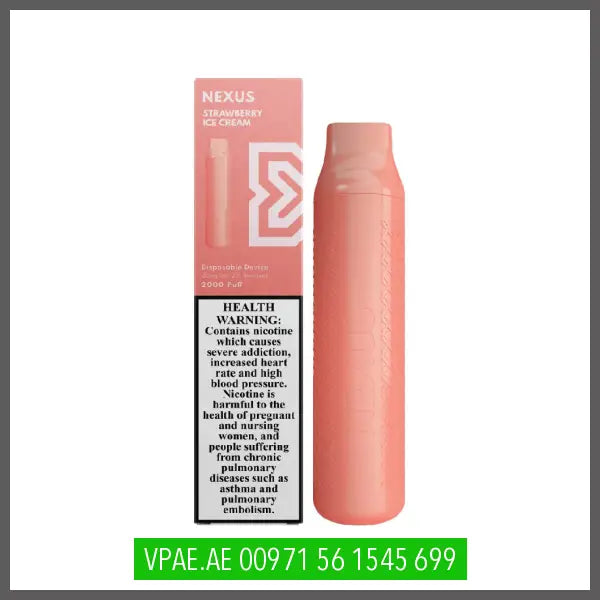 STRAWBERRY ICE CREAME NEXUS 2000PUFFS BY PODSALT 20MG OV Store Arab Emirates POD SALT