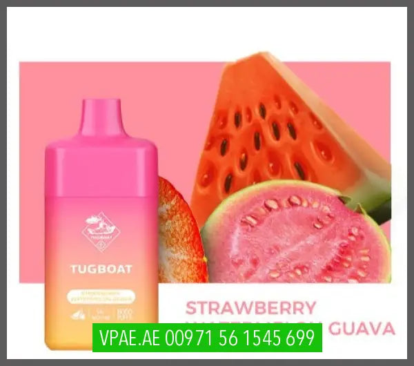 Strawberry Watermelon Guava Tugboat Box 6000Puffs Disposable Rechargeable OV Store Arab Emirates Tugboat