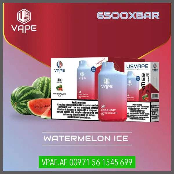 USVape Watermelon Ice 6500XBAR Disposable OV Store Arab Emirates USVape