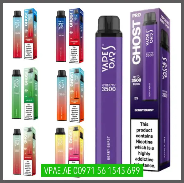 Vapes Bars Ghost Pro 3500 Puffs 2% OV Store Arab Emirates VAPES BARS