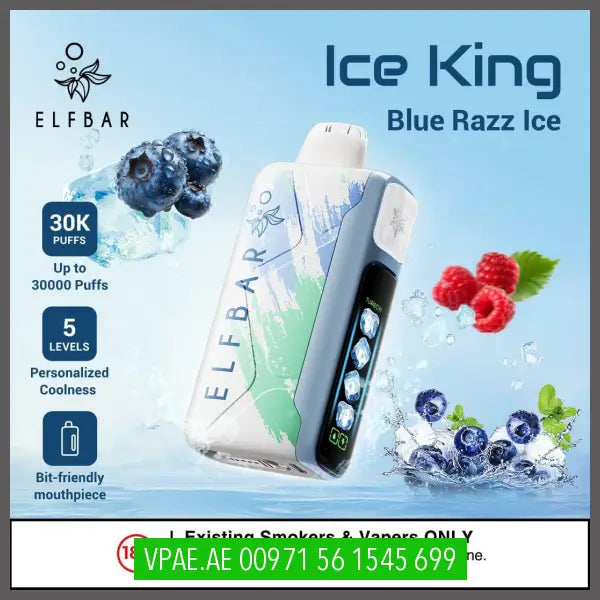 Elf Bar Ice King Disposable Vape 30k Puffs 50MG Dhs. 50.00 Elf Bar Ice King Disposable Vape 30k Puffs 50MG Dhs. 50.00