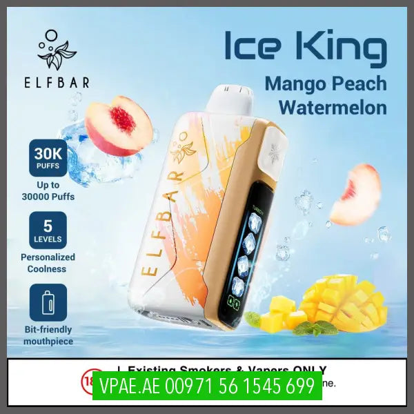 Elf Bar Ice King Disposable Vape 30k Puffs 50MG Dhs. 50.00 Elf Bar Ice King Disposable Vape 30k Puffs 50MG Dhs. 50.00