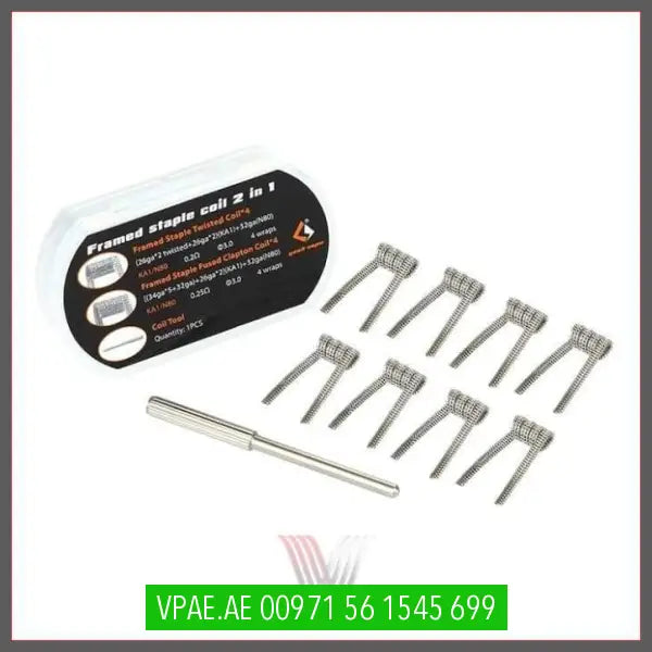 GEEK VAPE PREBUILT CLAPTON 2-IN-1 COILS Dhs. 30.00