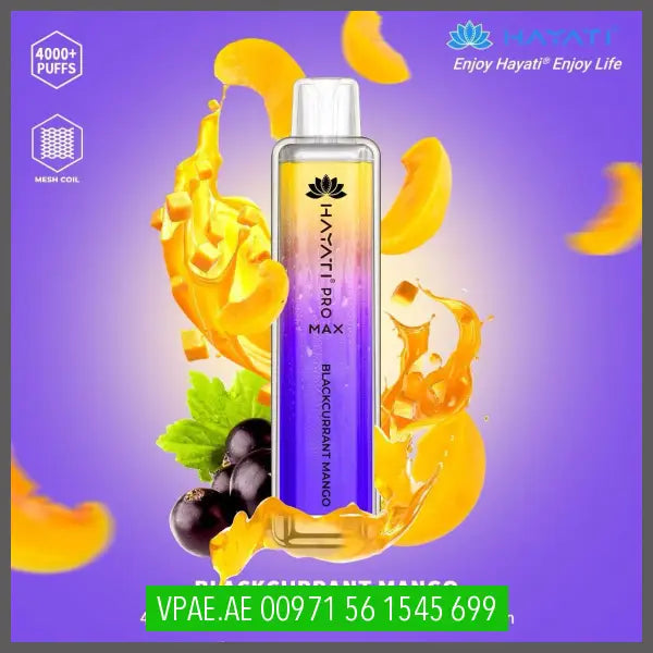 Hayati Pro Max 4000 Disposable Vape 20Mg Blackcurrant Mango / 1 Device Disposable