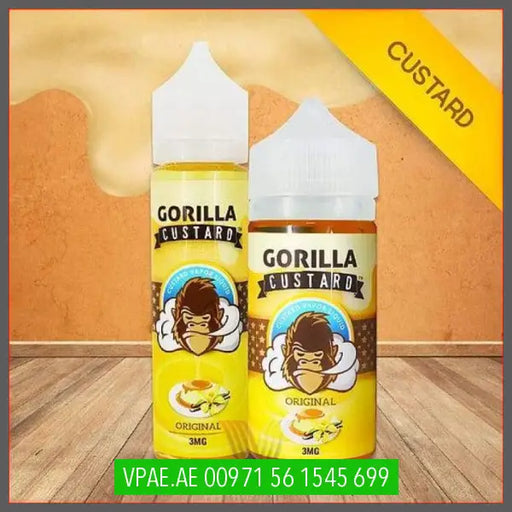 ORIGINAL BY GORILLA CUSTARD ELIQUID  100ML VAPE ARAB EMIRATES (vpae.ae) GORILLA CUSTARD