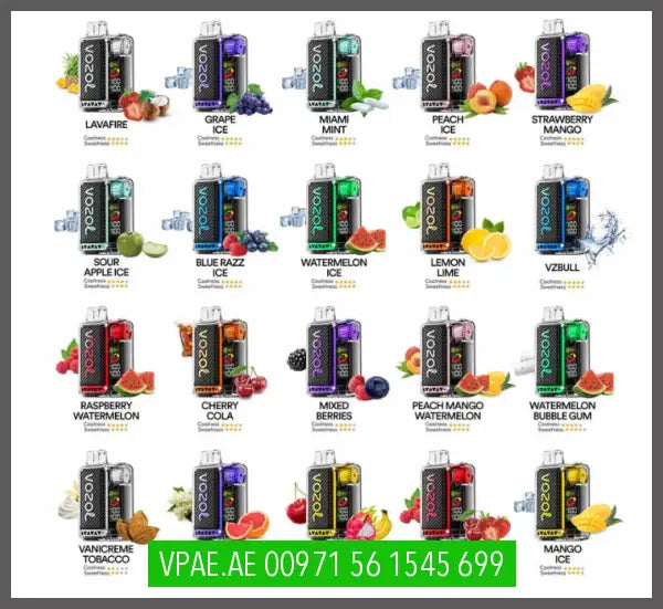 VOZOL VISTA 20K PUFFS DISPOSABLE VAPE 50MG Dhs. 45.00 VOZOL VISTA 20K PUFFS DISPOSABLE VAPE 50MG Dhs. 45.00